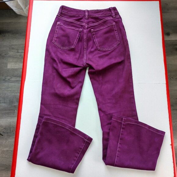 Joe Fresh High-rise Flare jeans women's size 25 purple - Picture 3 of 14